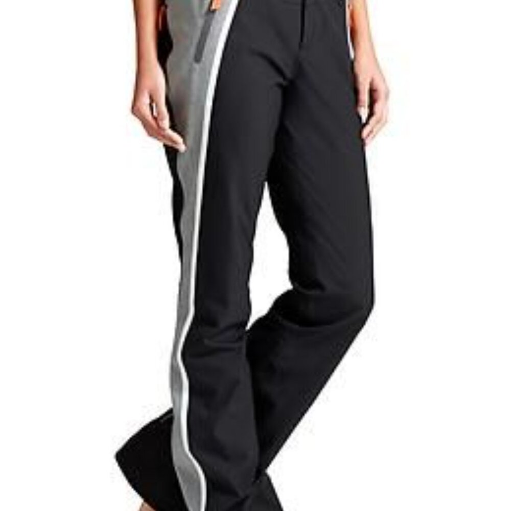 Athleta Women's Chamonix Ski Snow Lined Black/Gray Pants Size 8‎